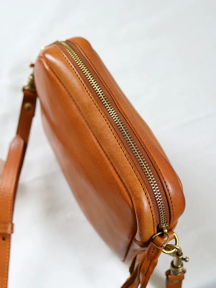 Leather Messenger Crossbody