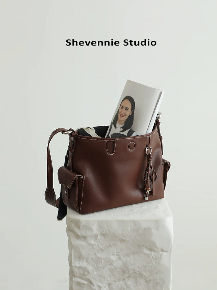 Leather Shoulder Tote