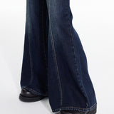 Retro Blue Flared Jeans Casual Loose-Fit All-Match