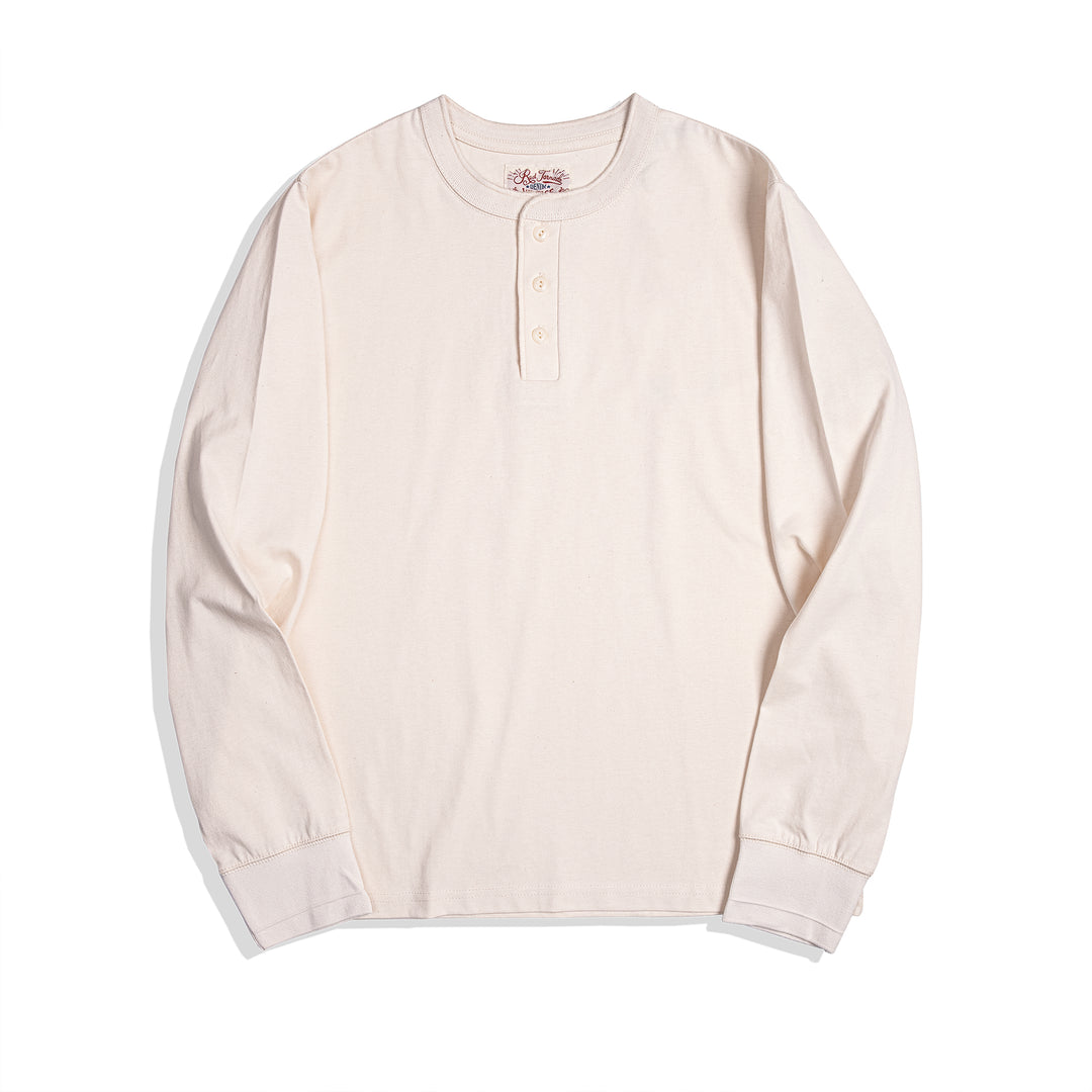 Long-Sleeved Henry Collar Tee