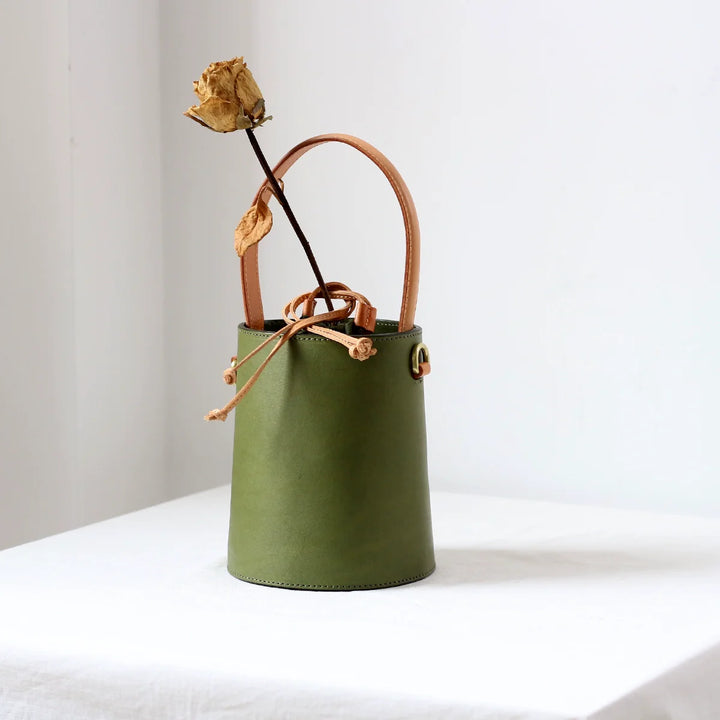 Rongqing Leather Bucket Bag