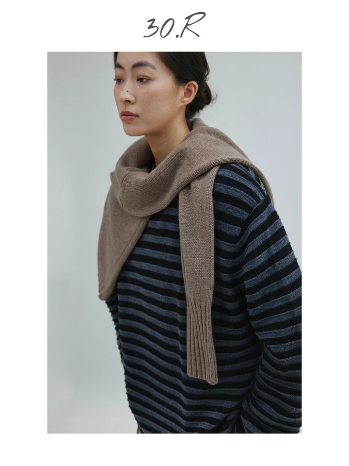 Wool Silk Striped Sweater