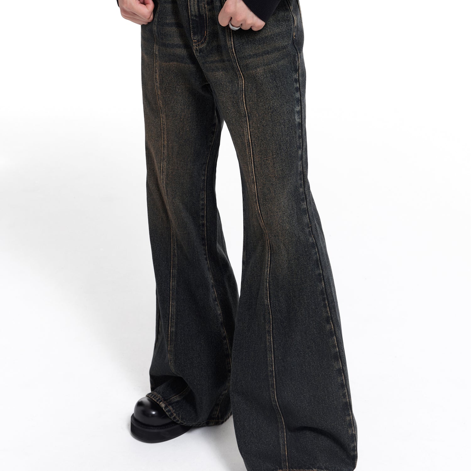 Retro Rust-Colored Loose Fit Jeans - Unisex