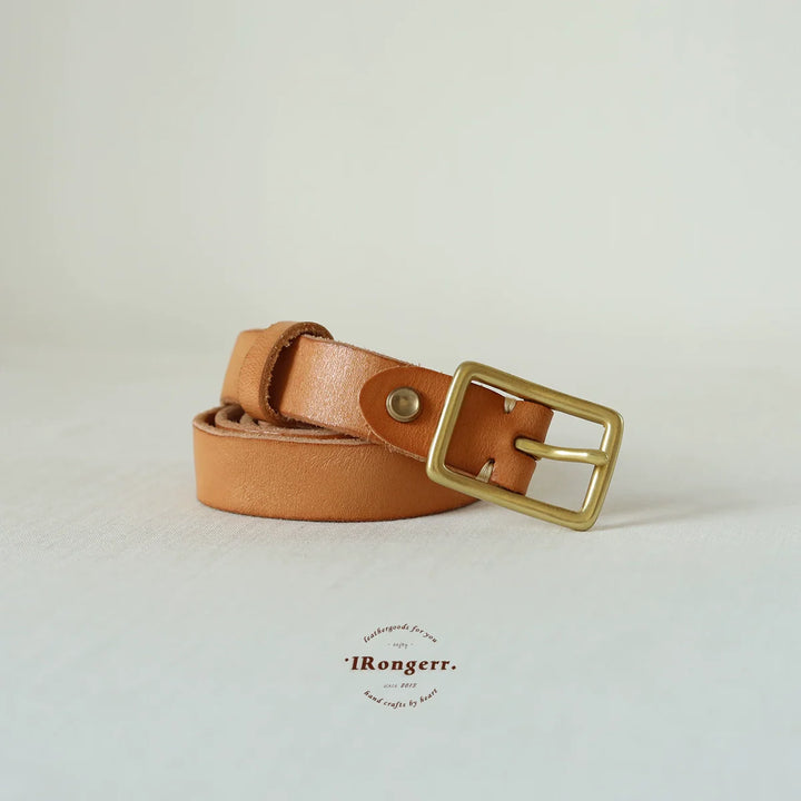 Brass Pin Leather Belt