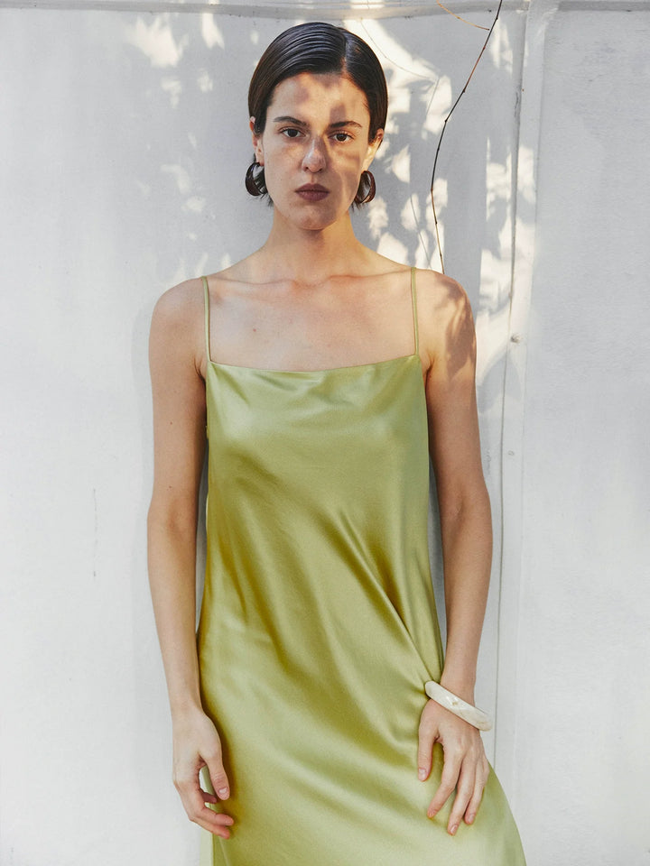 Acetate Ripple Slip Dress