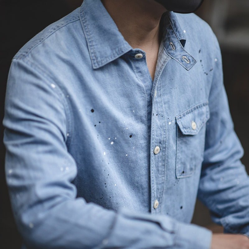 Vintage Splash Denim Shirt