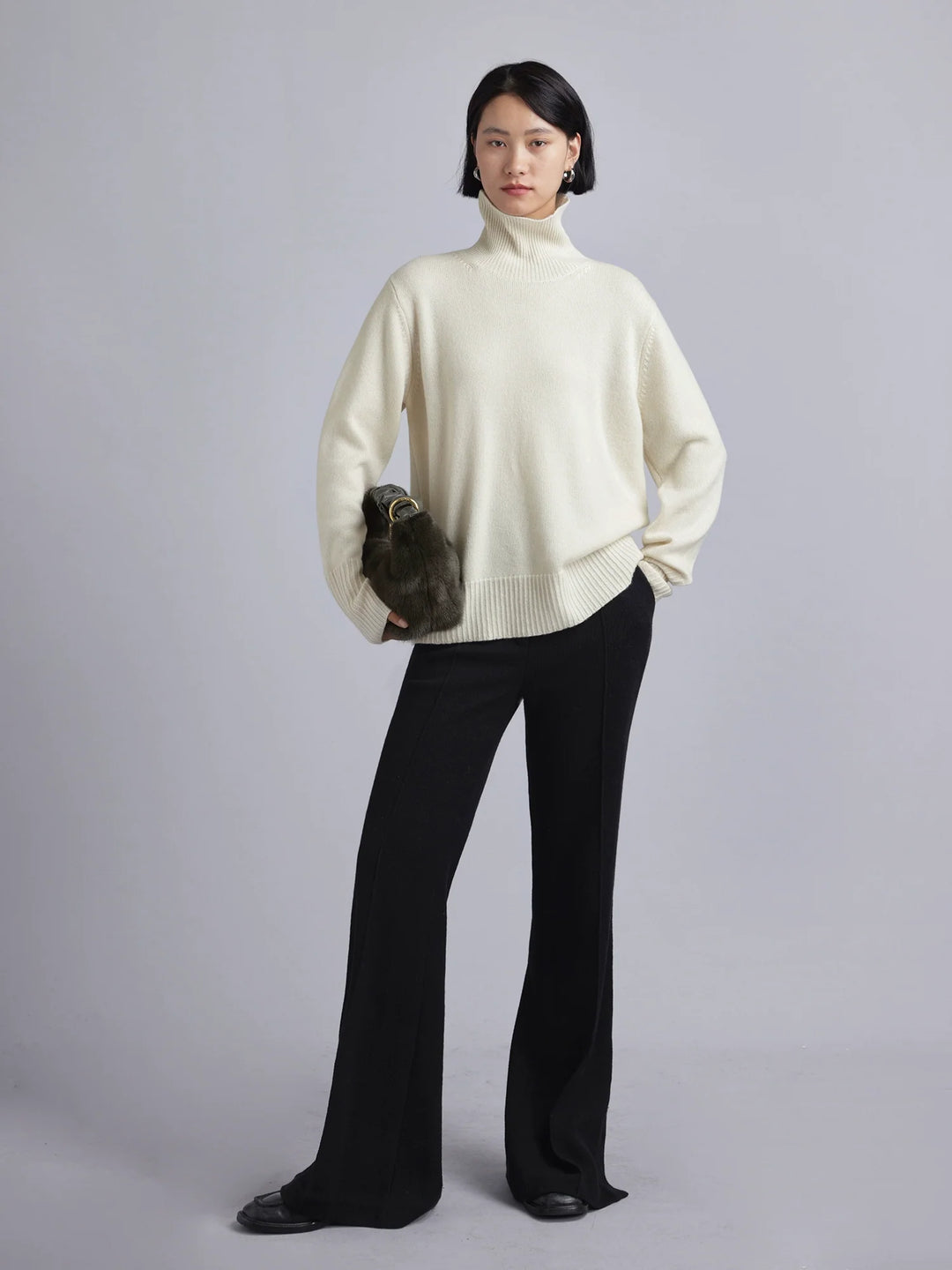 Merino Flare Slit Pants