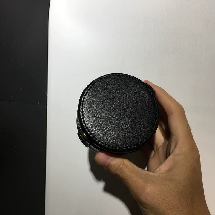 Round Leather Jewelry Box