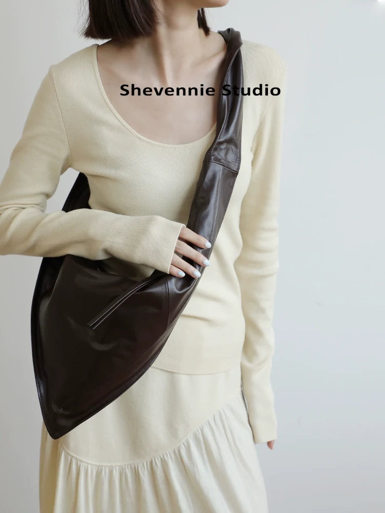 Croissant Leather Tote