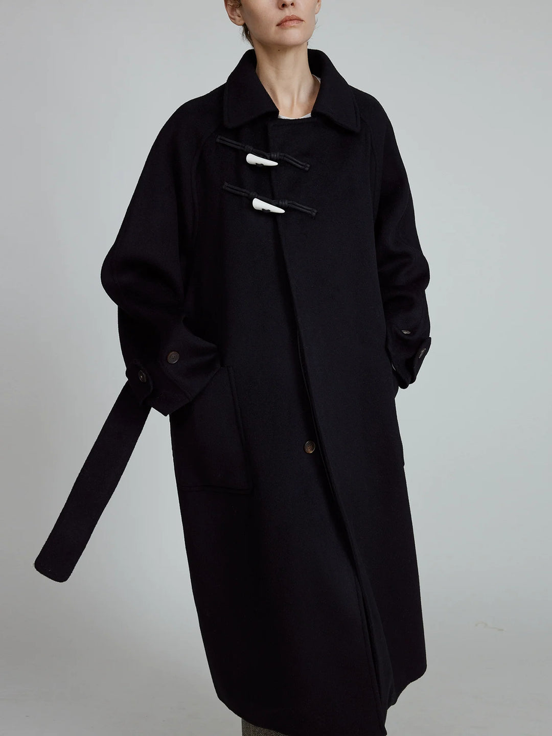 All Wool Horn Button Coat