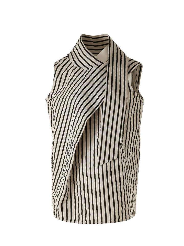 Striped Sleeveless Cotton Top