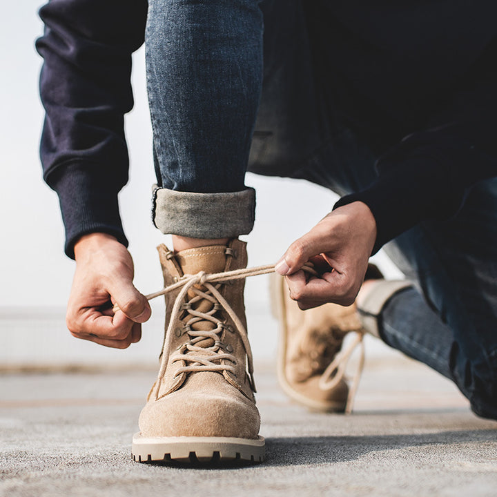 High-Top Leather Boots