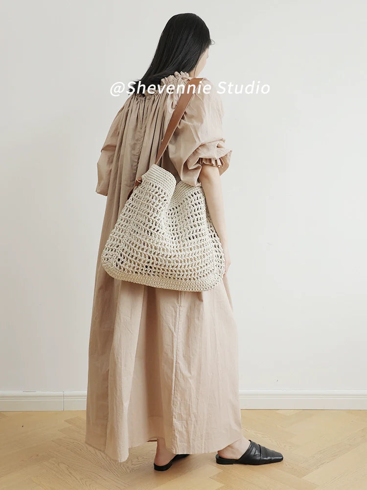 Woven Leather Tote