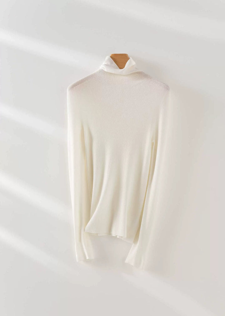 Silk-Cashmere Turtleneck