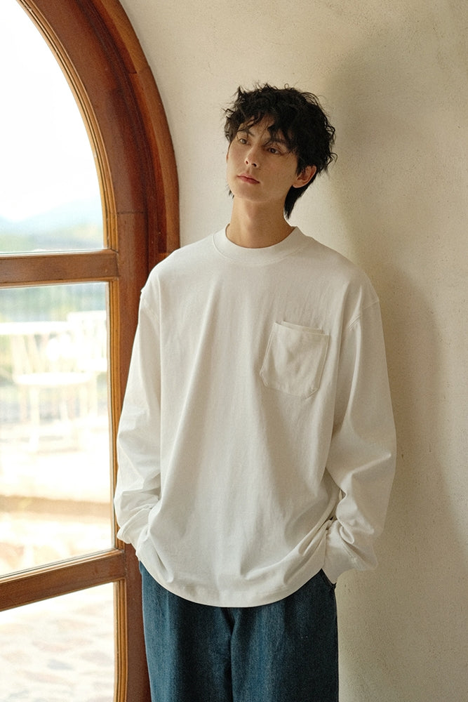 Japanese Collar Long-Sleeved Tee