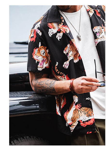 Ukiyo-E Tiger Print Shirt