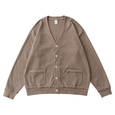 Waffle V-Neck Cardigan