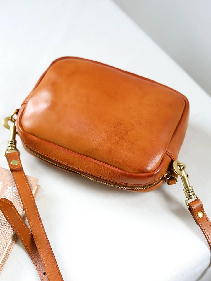 Leather Messenger Crossbody