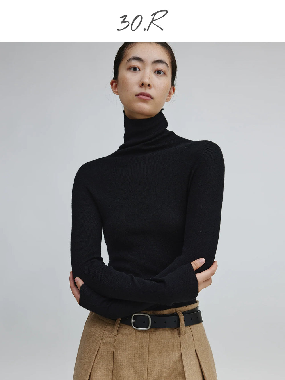 Silk-Cashmere Turtleneck