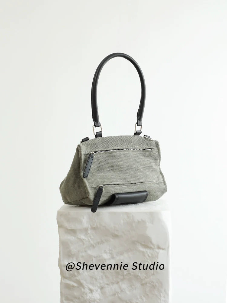 Canvas Leather Tote