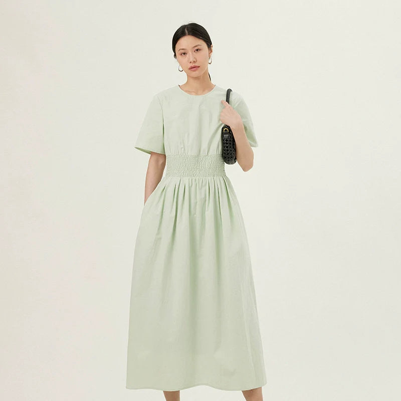 A-Line Cotton Midi Dress