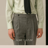 Men's Italian Soft Point Collar Long Sleeve Shirt - Custom-Grade Handcrafted Pima Cotton Light Business Casual Shirt