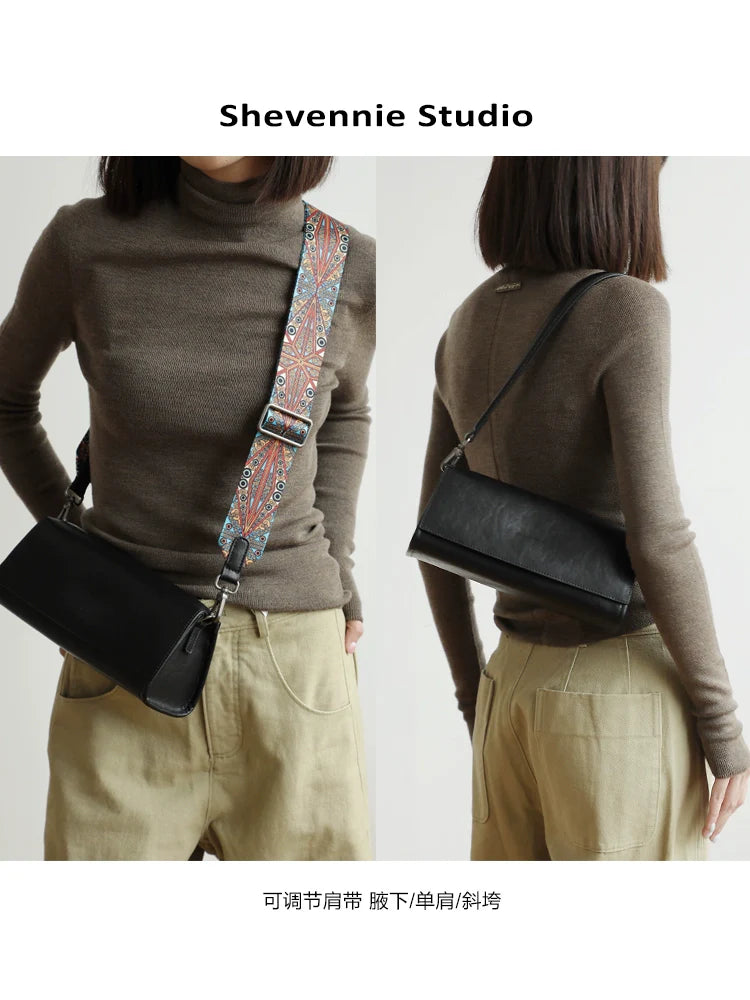 Leather Square Shoulder Bag