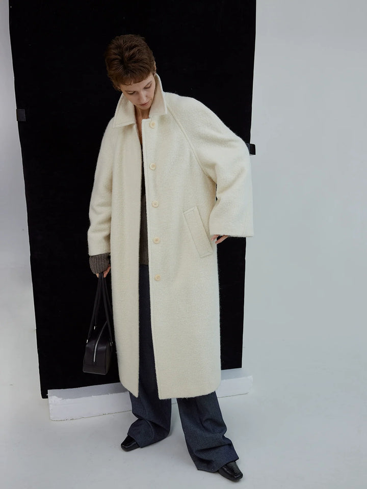 Shearling Raglan Coat