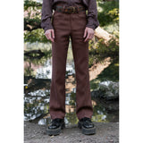 Evergreen Classic Micro-Flare Casual Trousers with Retro Waistband