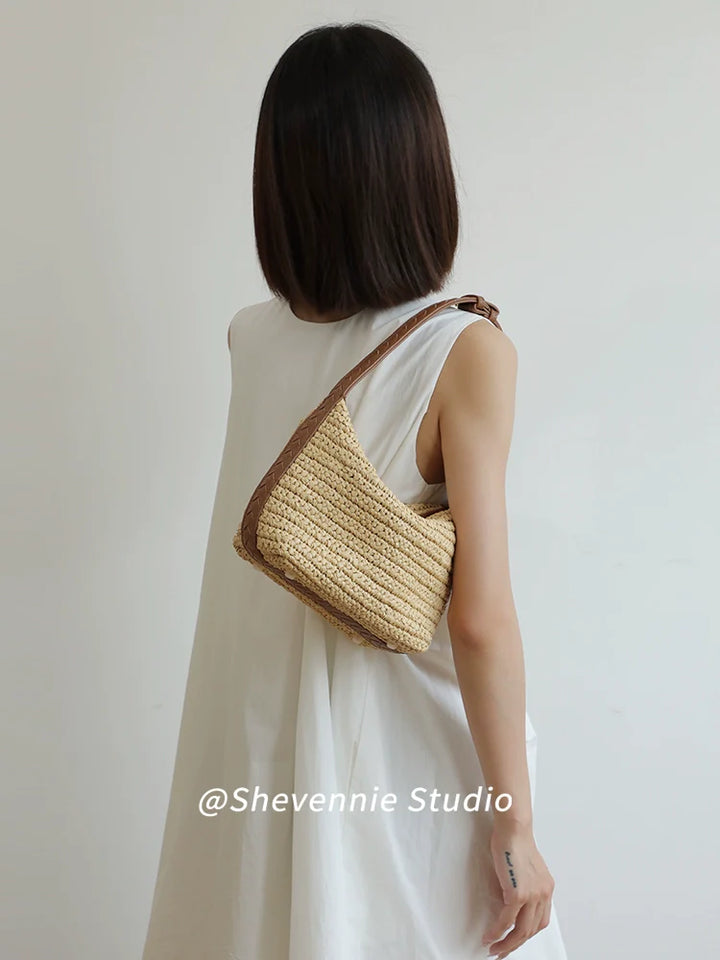 Woven Leather Shoulder Bag