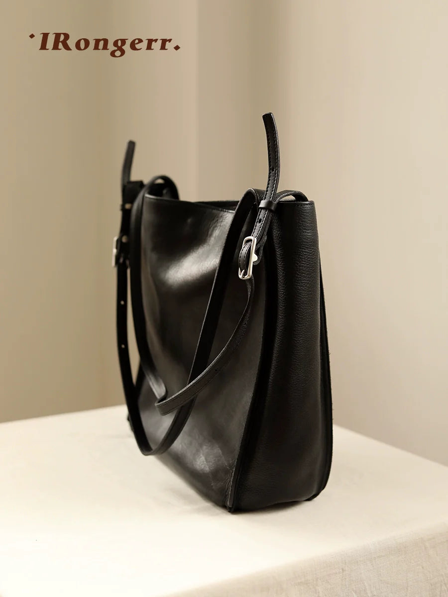 Obsidian Leather Tote