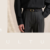Men's Silky Cool Touch Half-Placket One-Piece Collar Ultrafine Modal Shirt