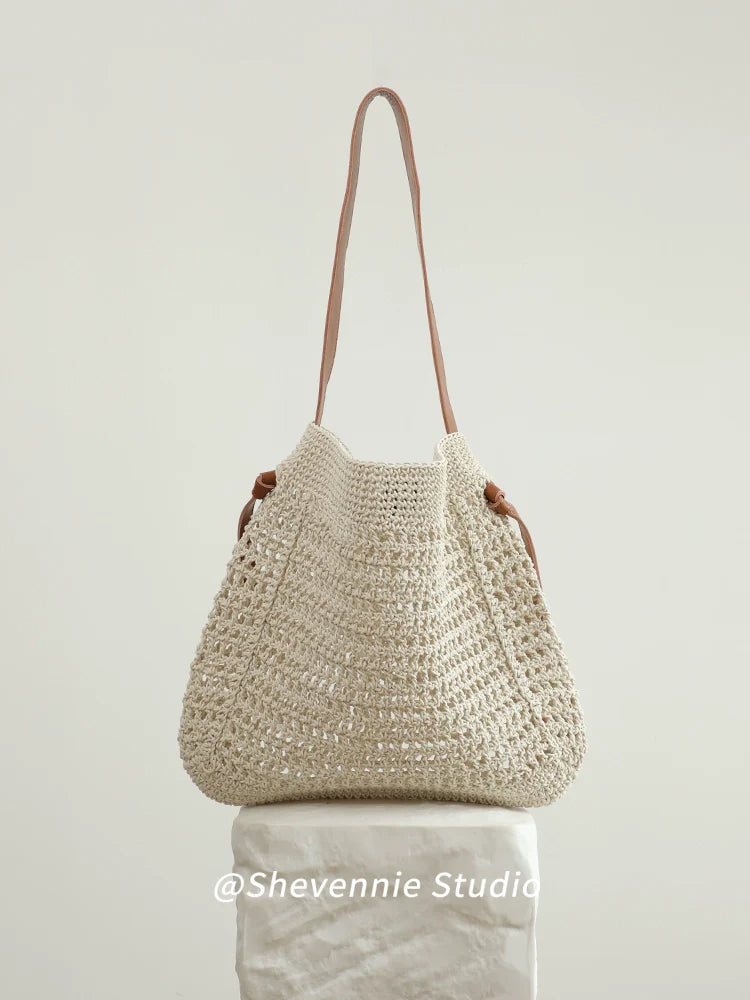 Woven Leather Tote