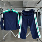 Korean Men's Side Line Splicing Sports Jacket & Casual Pants Suit