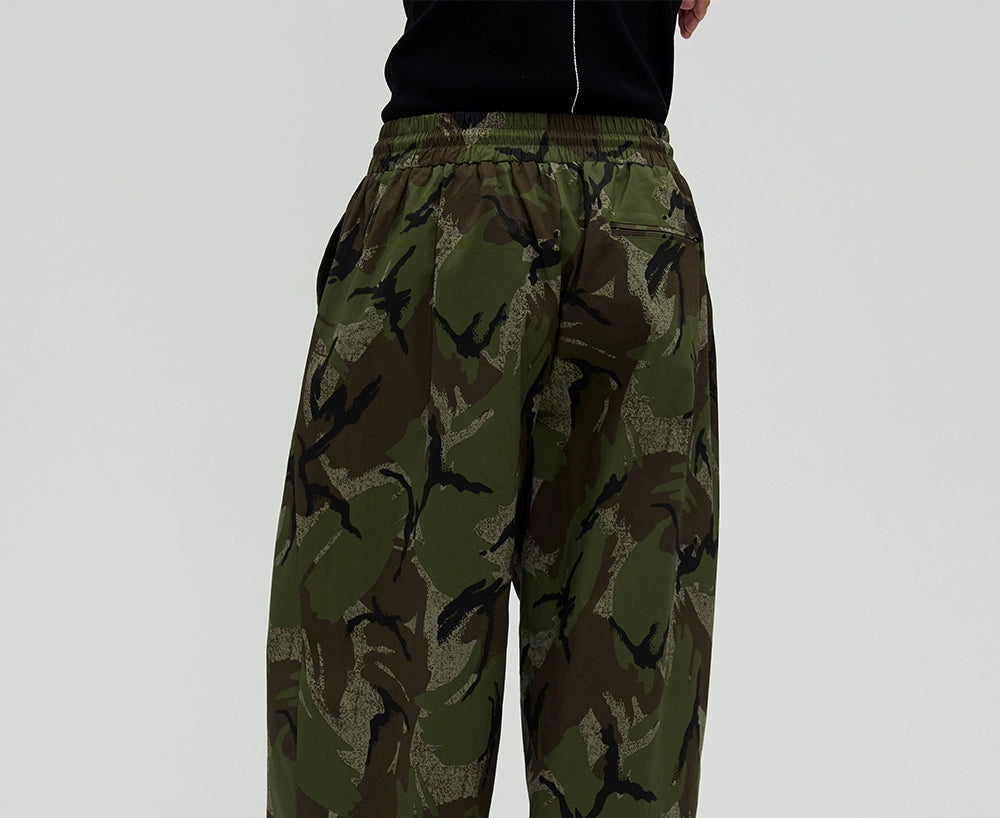 Camouflage Embroidered Casual Pants