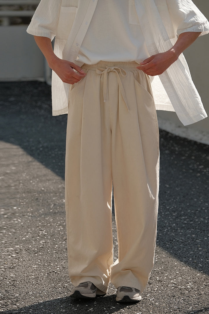 Cotton Drawstring Pants