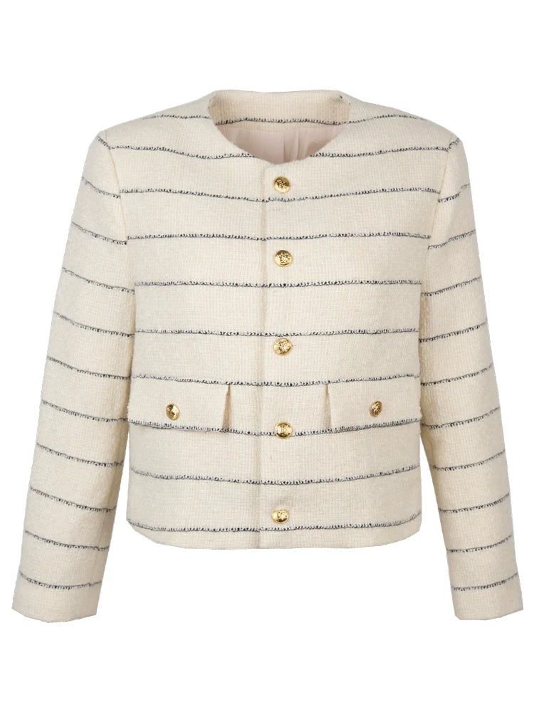 Striped Wool Spring Jacket