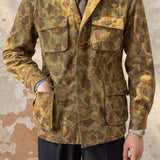 Camo Hunting Jacket - Retro Japanese Khaki with Multi-Pocket Warmth