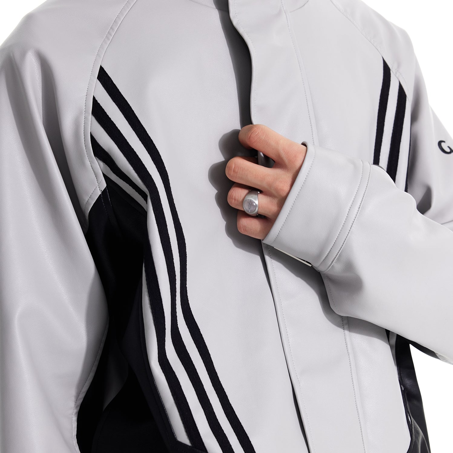 Men's Casual PU Leather Sports Jacket