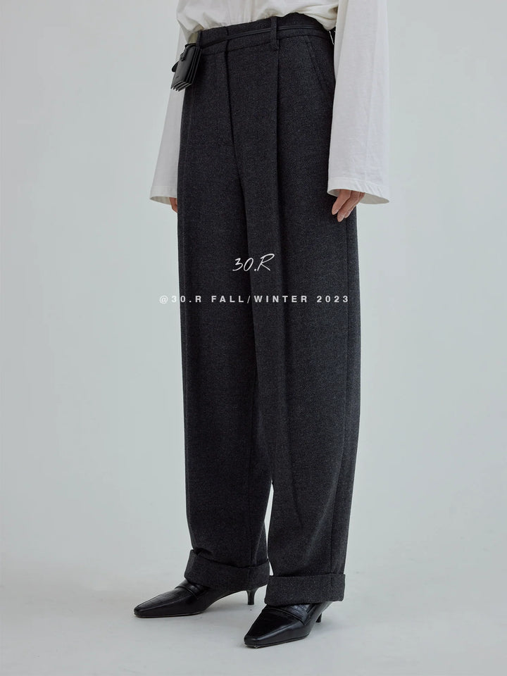 Herringbone Tapered Trousers