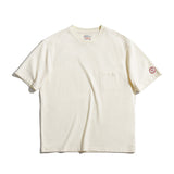 Japanese Retro Heavy T-Shirt with Baseball Collar and Pocket