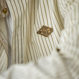 Japanese Retro Pinstripe Baseball Shirt Jacket - Men's Autumn