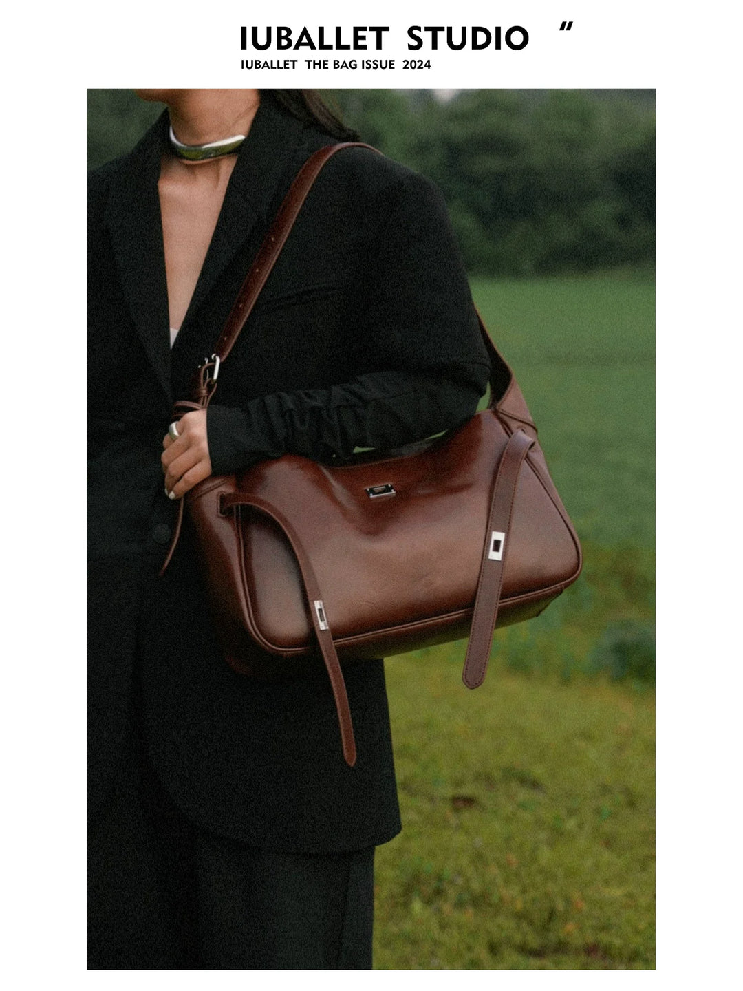 Mist Leather Armpit Bag