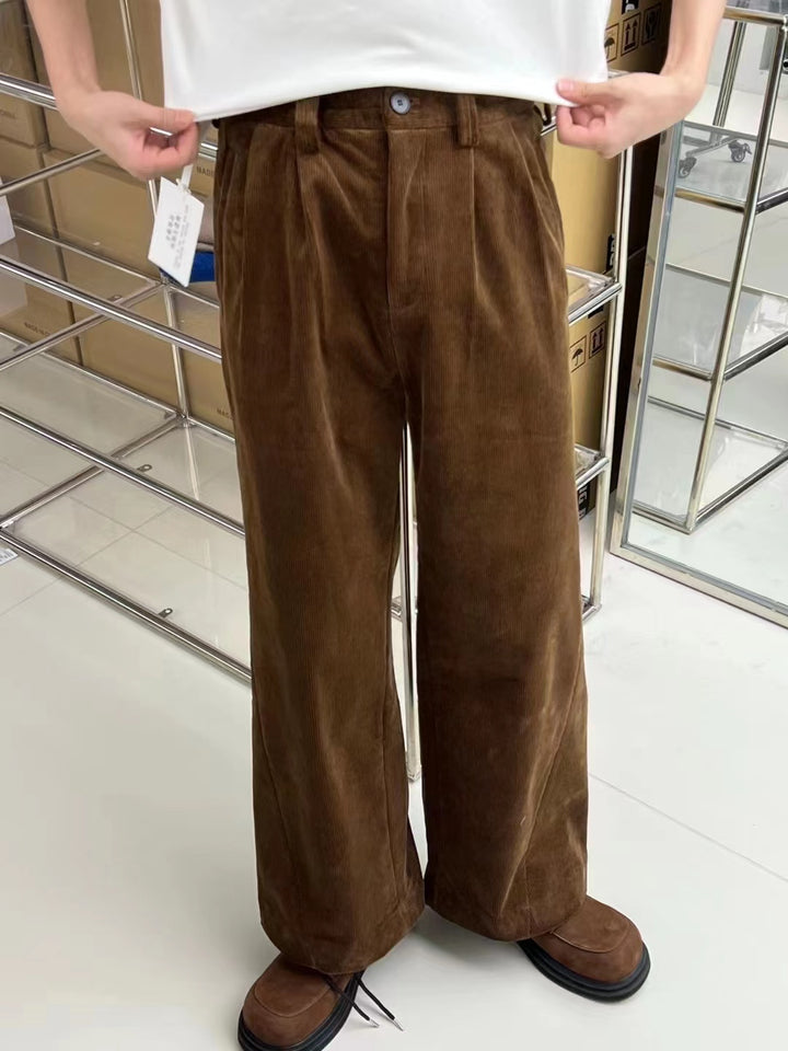 Flocked Corduroy Trousers