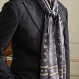 Printed Tassel Scarf - Delicate and Warm Gentry High-End for Trendy Men