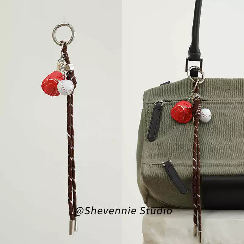 Braided Leather Keychain