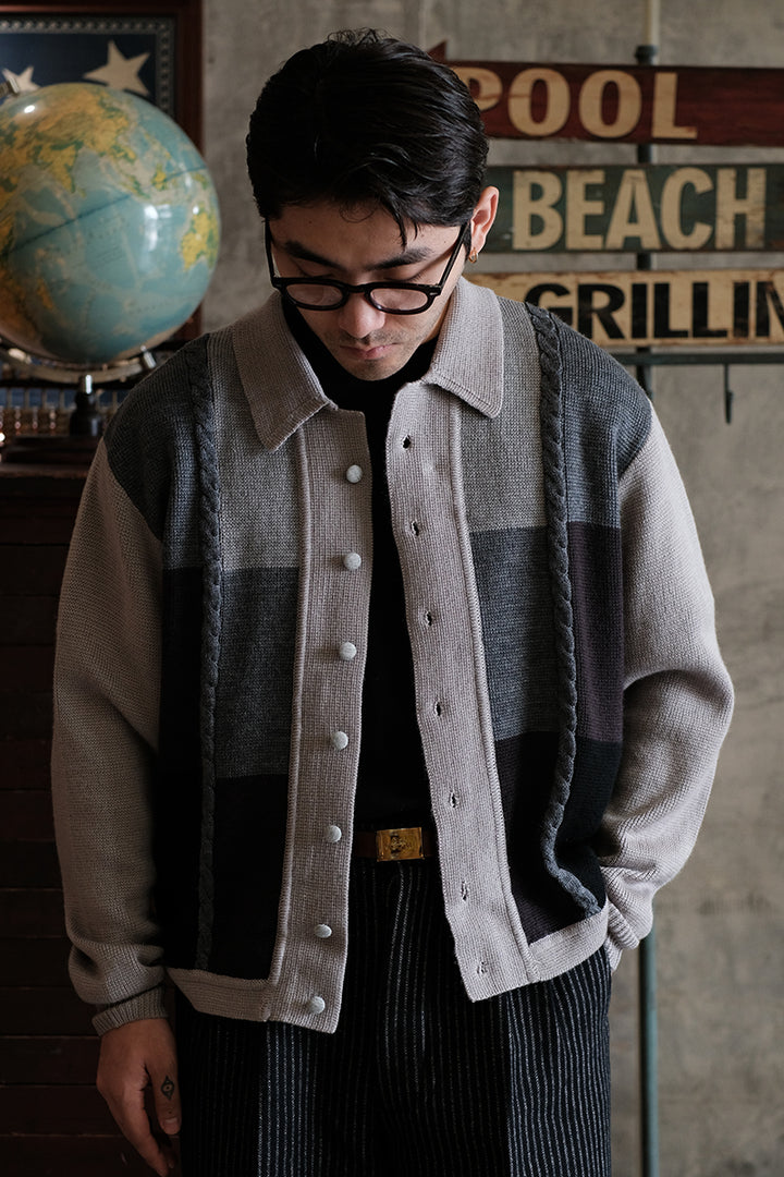 Jacquard Wool Cardigan