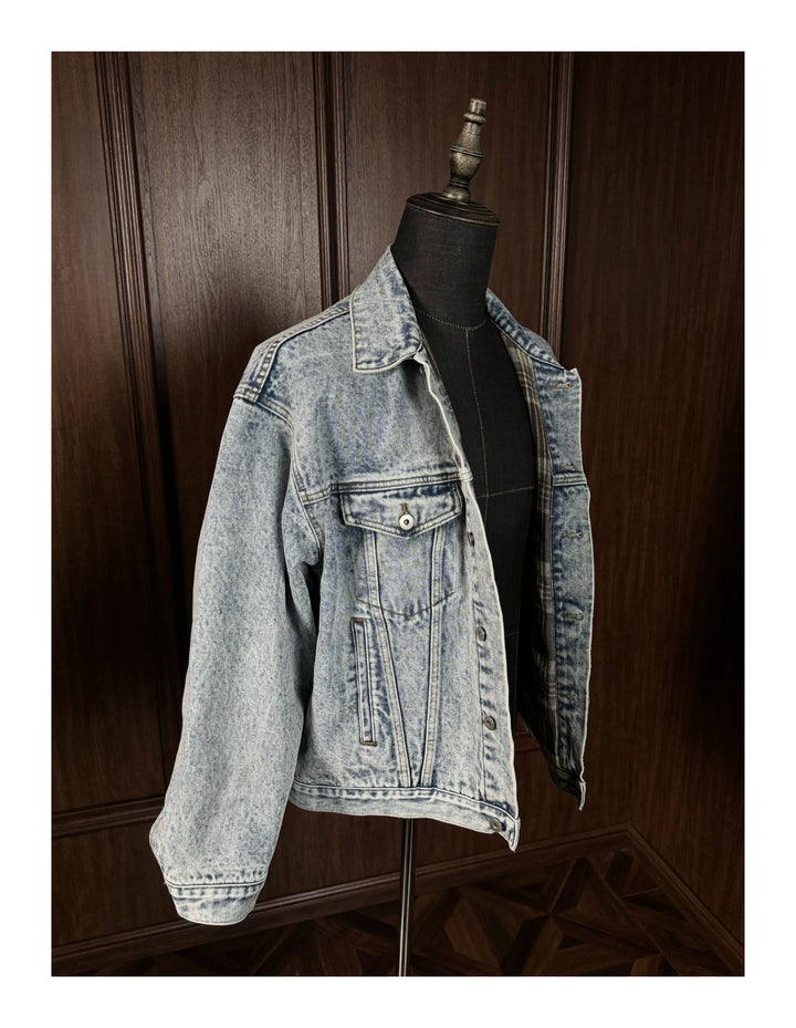 Snow-Washed Denim Jacket