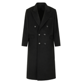 Heavy Double-Sided Wool Coat - Imported Wool with Silhouette Gun Lape