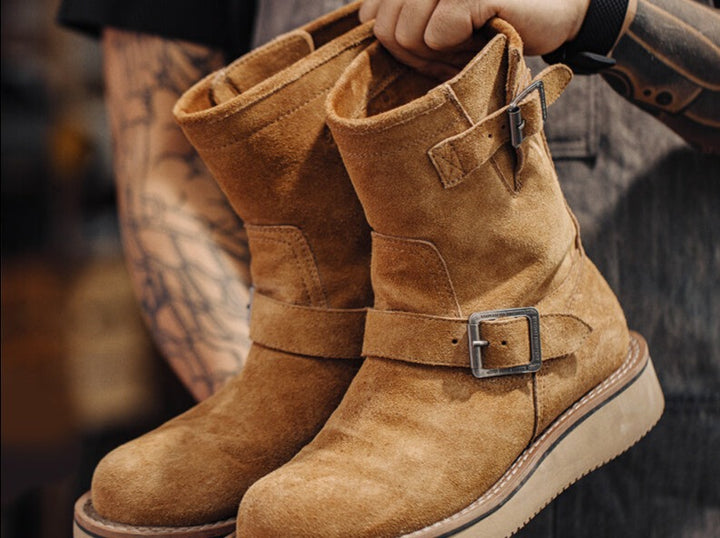 Suede Engineer Boots